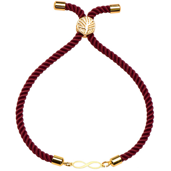 دستبند طلا 18 عیار زنانه کرابو طرح بینهایت مدل Kr1561