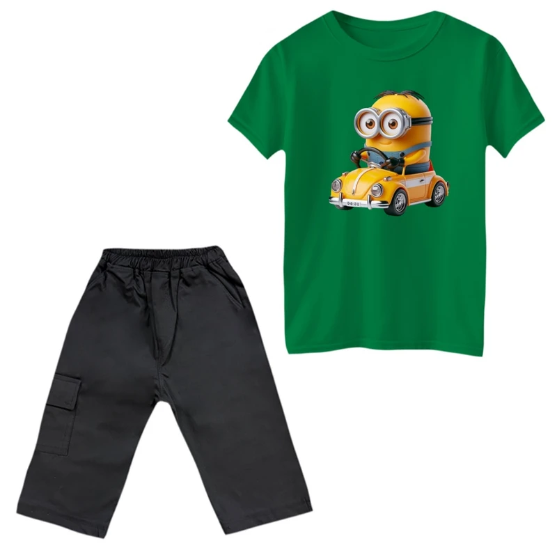 ست تی‌شرت و شلوارک پسرانه مدل مینیون کد 12
