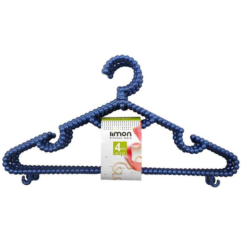چوب لباسی مروارید لیمون مدل LP685 بسته 4 عددی