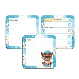 تخته وایت برد لاژید مدل برنامه ریزی سایز 9X9 سانتی متر مجموعه 3 عددی