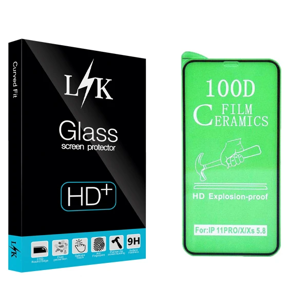 محافظ صفحه نمایش ال کی مدل +HD مناسب برای گوشی موبایل اپل iphone X / XS / 11 pro