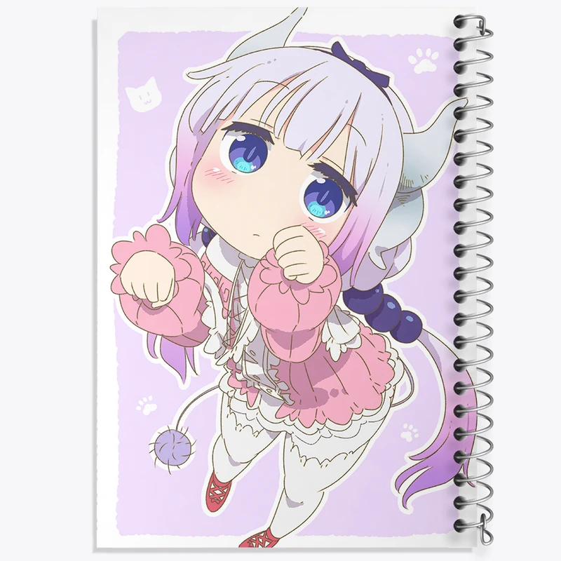 دفتر ژورنال نویسی 50 برگ خندالو مدل نقطه ای طرح کانا انیمه اژدهای خدمتکار کوبایاشی کد 36279