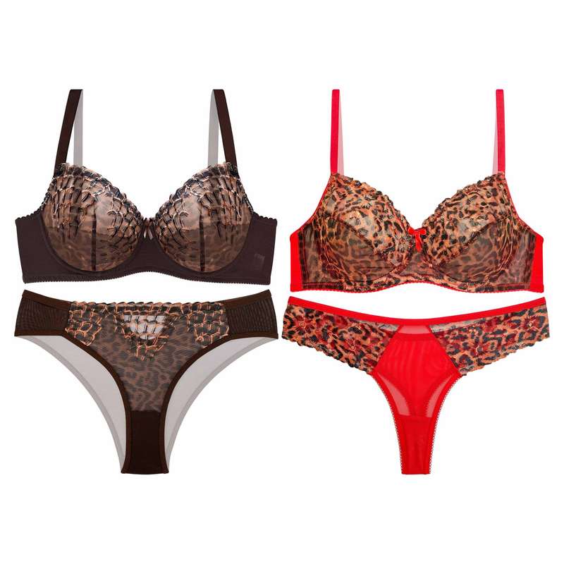 ست شورت و سوتین زنانه نوشه پوش کد 84001-84010 مجموعه 2 عددی