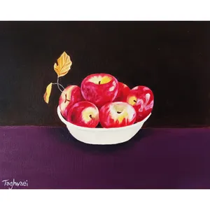 تابلو نقاشی رنگ روغن طرح سیب کد 103