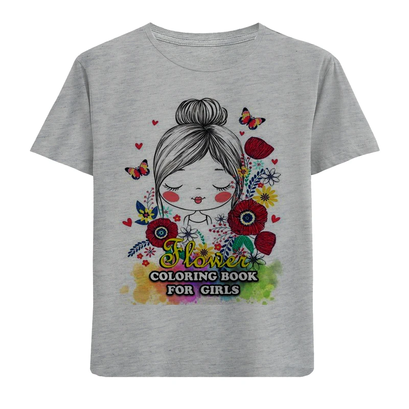 تی شرت آستین کوتاه دخترانه مدل دختر F278