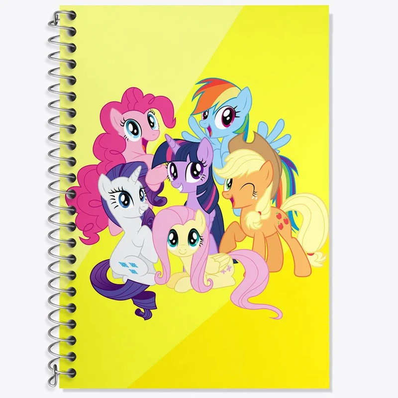 دفتر زبان 50 برگ خندالو مدل سه خط طرح اسب پونی کد 24851