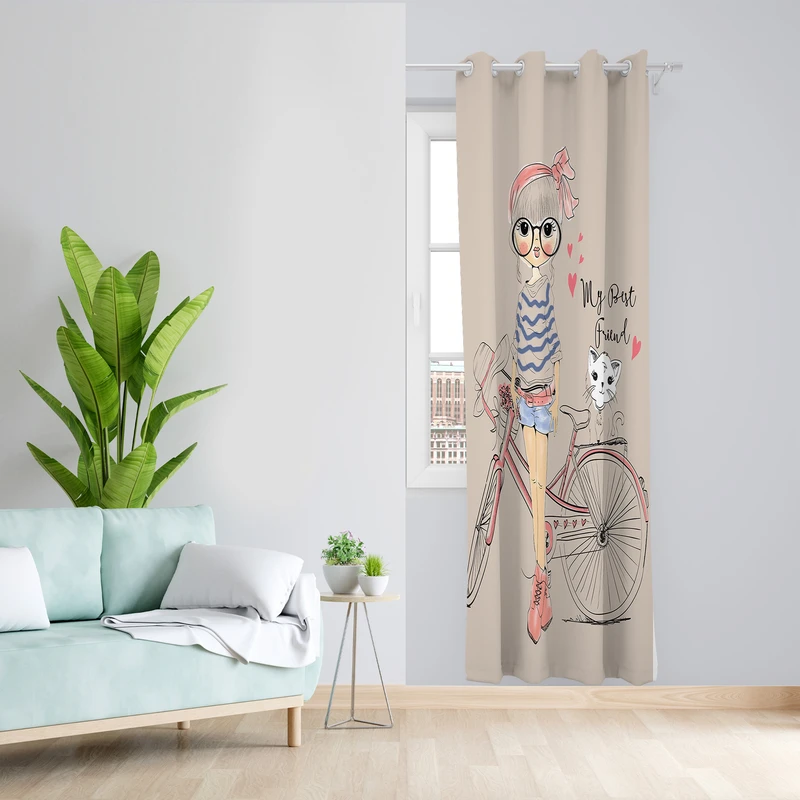 پرده طرح فانتزی مدل مخمل پانچی کد L 1093 Z سایز 140x200 سانتی متر