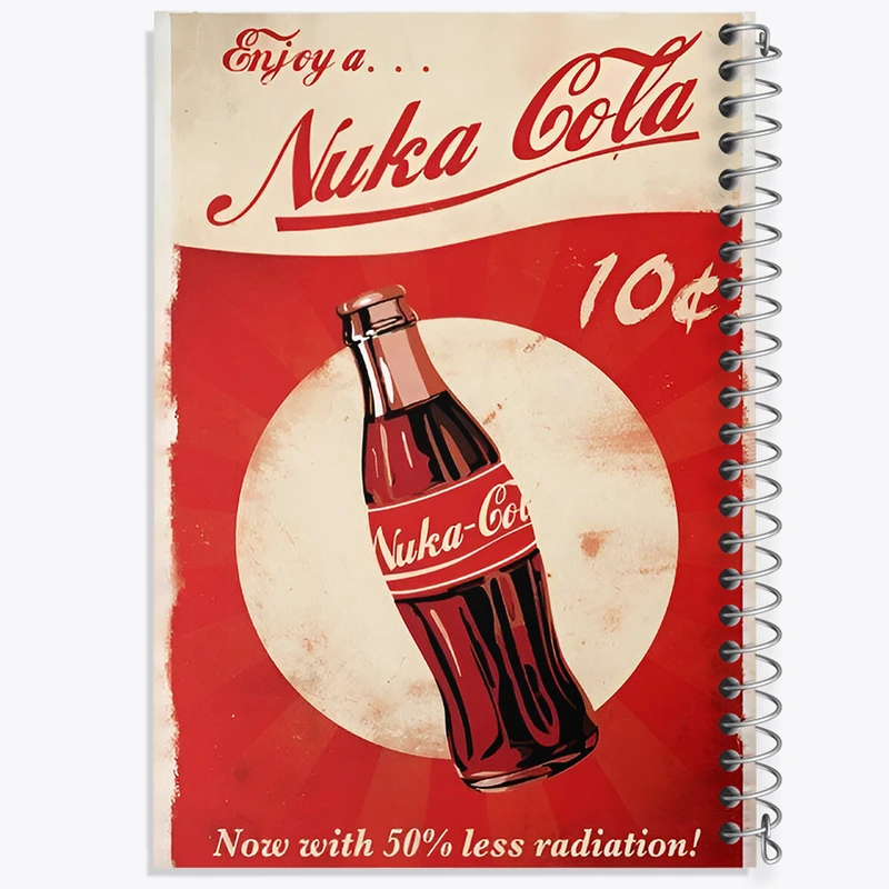 دفتر ژورنال نویسی 50 برگ خندالو مدل نقطه ای طرح نوشابه کوکاکولا کد F7427