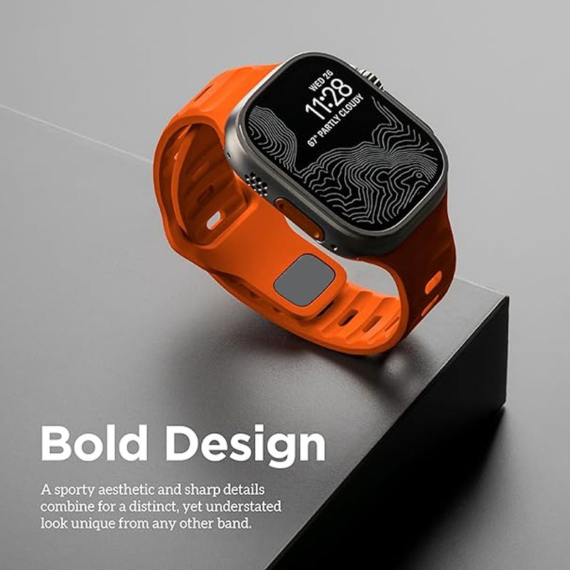 بند واچ من مدل Spigen Sport مناسب برای اپل واچ سری Se/1/2/3/4/5/6/7/8/9/AluminumCase سایز 41/40/38 میلی متری