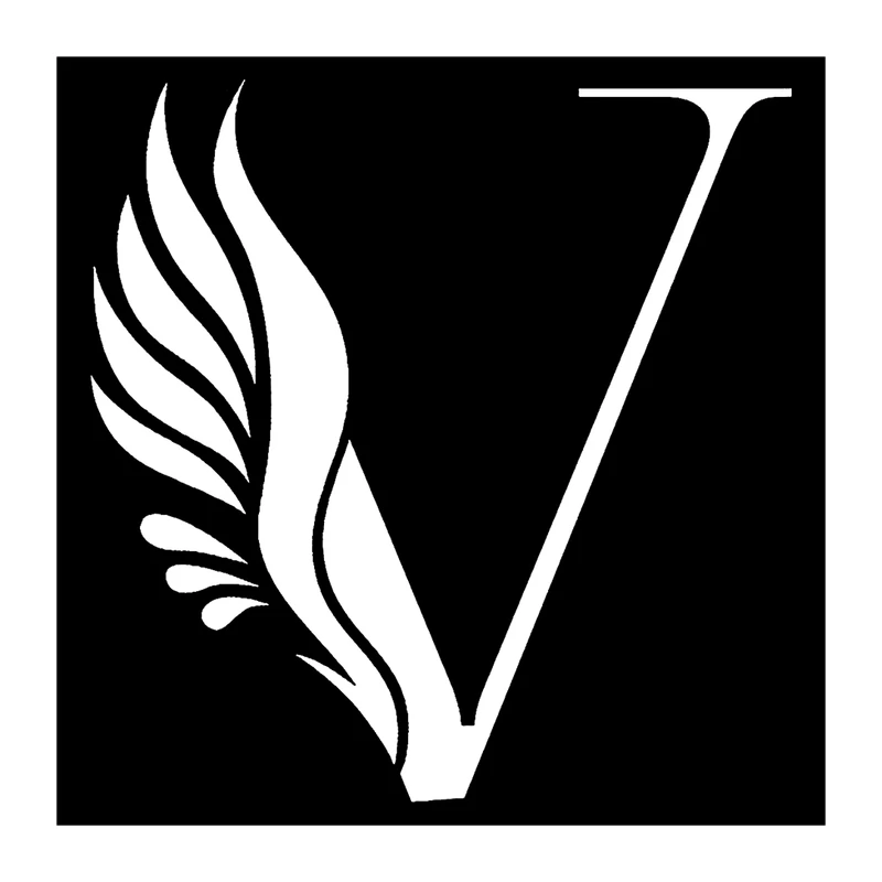  شابلون باتیس آرت طرح حرف V کد 839