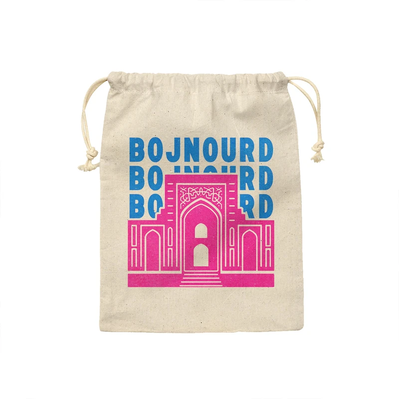 کیسه نان و سبزی ترمه طراحان ایده مدل نماد کاروانسرای سبزه میدان بجنورد کد map0076 - S سایز 19x19 سانتی متر