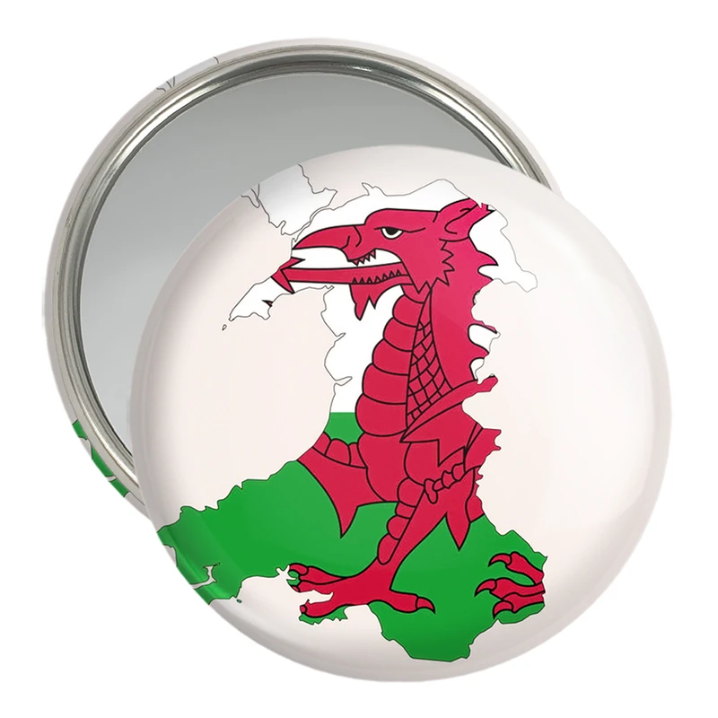 آینه جیبی خندالو مدل پرچم ولز  کد 20591