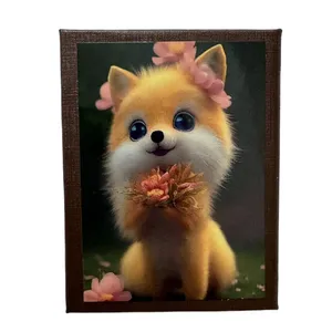 آینه جیبی مدل کتابی طرح روباه کد fox111