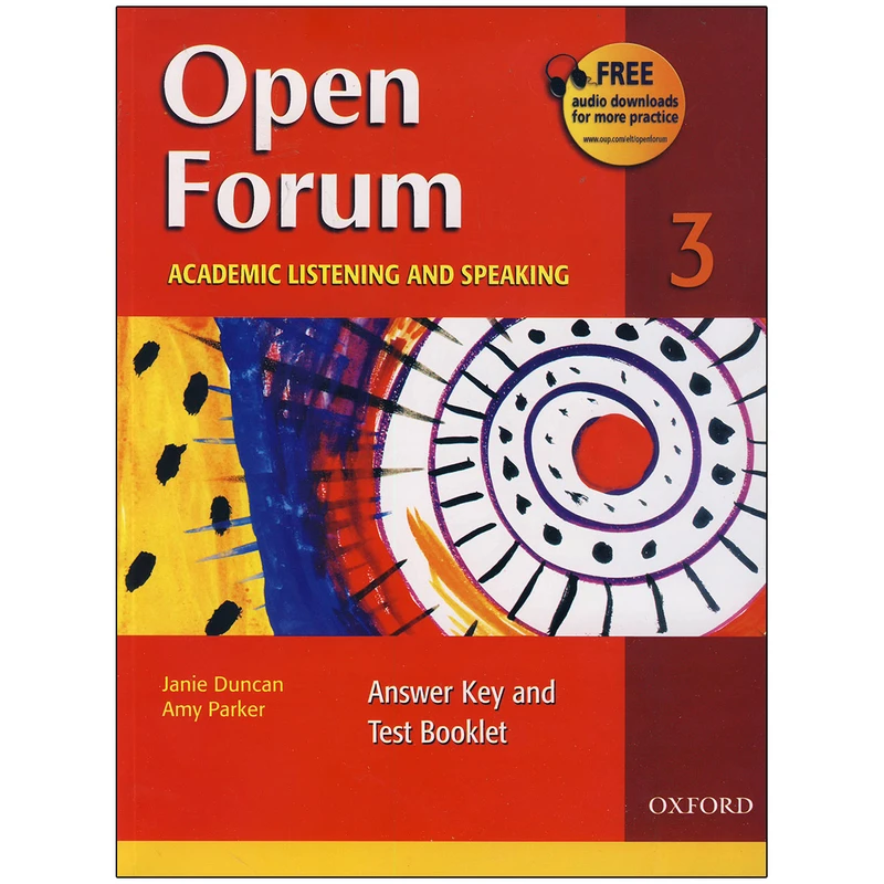 کتاب Open Forum 3 Answer Key and Test Booklet with free audio اثر Janie Duncan - Amy Parker انتشارات Oxford