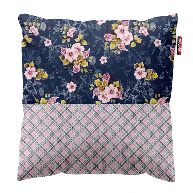 کوسن پاد آفرین طرح گل کد 2544 سایز 30*30 سانتی متر