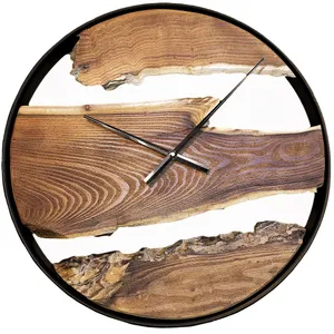 ساعت دیواری مدل روستیک چوبی