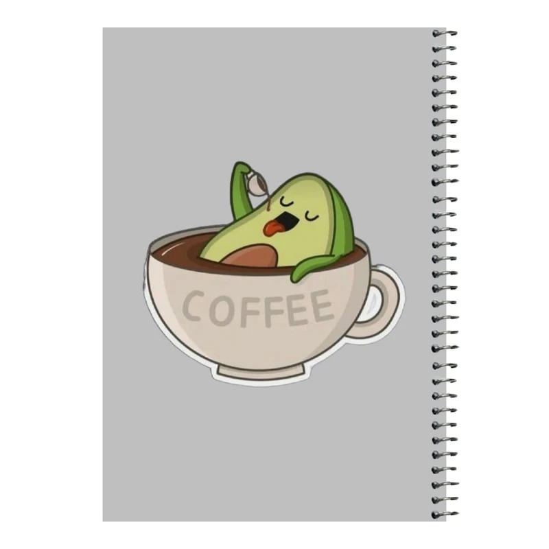 دفتر مشق 80 برگ اس جی مدل آووکادو و قهوه   