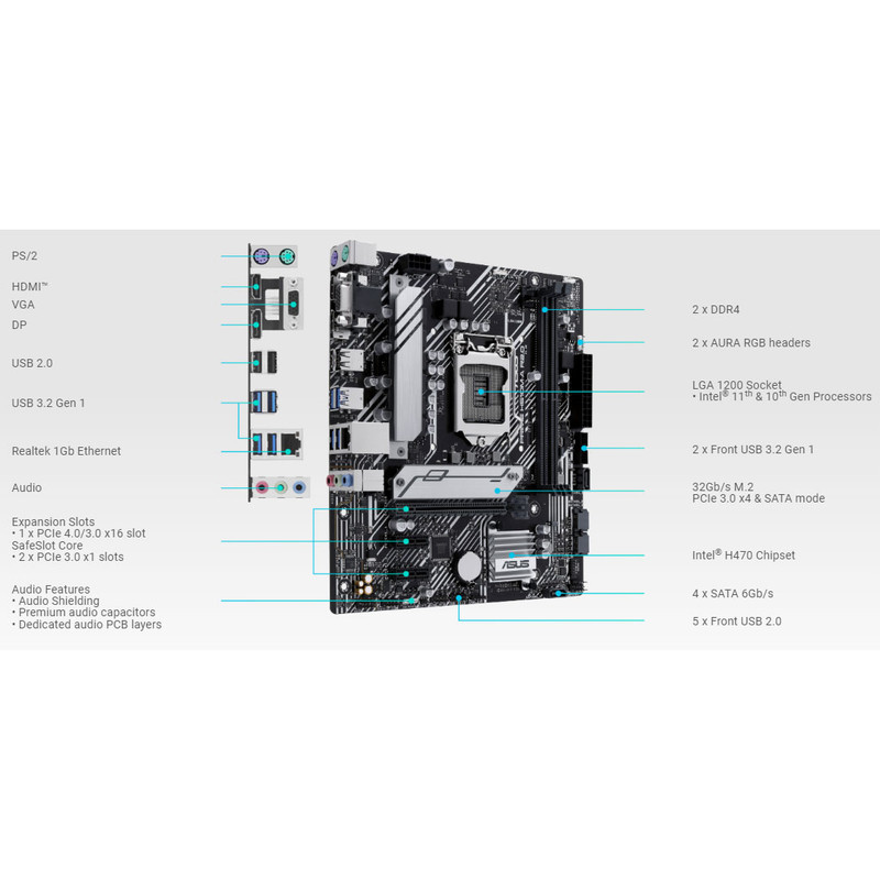 مادربرد ایسوس مدل PRIME H510M-A R2.0
