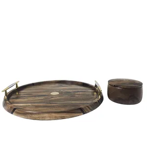 ست 2 تکه سینی و قندان چوبی وودسنس مدل   WS-Z424