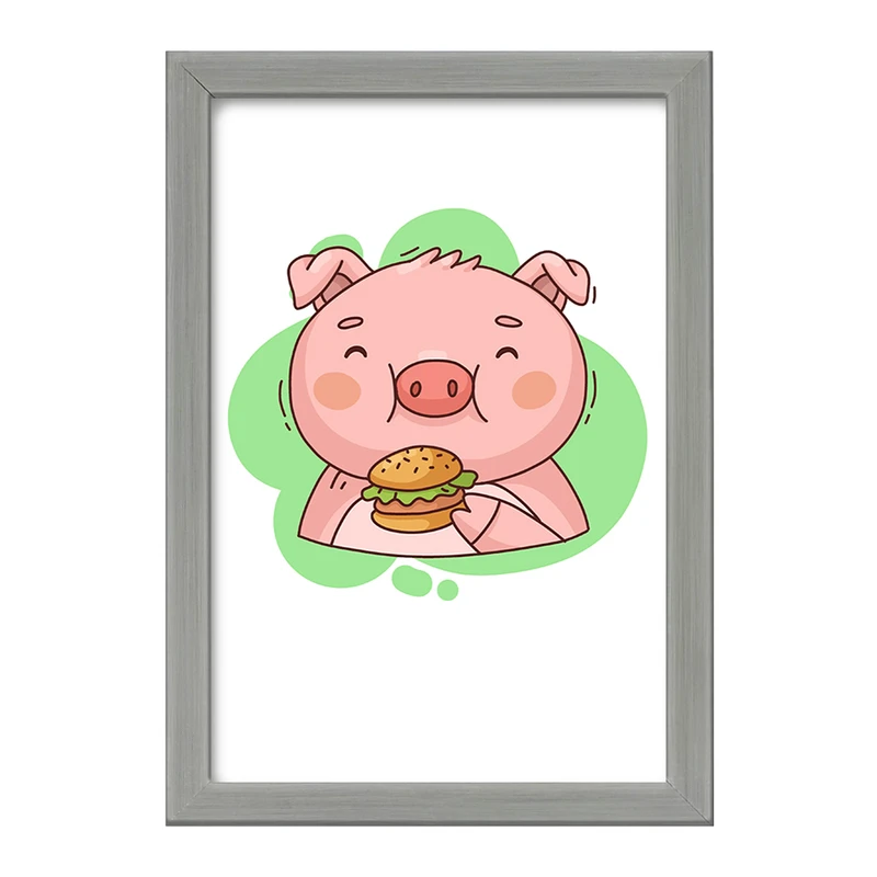 تابلو خندالو طرح خوک حیوانات بامزه کد 37170