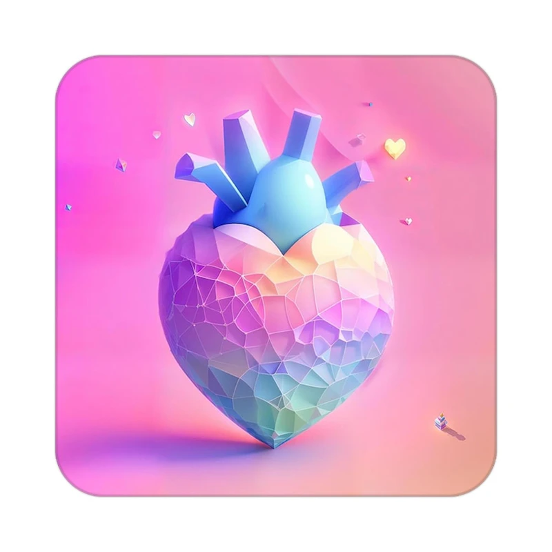 زیر لیوانی کاکتی مدل عاشقانه کد mp11333