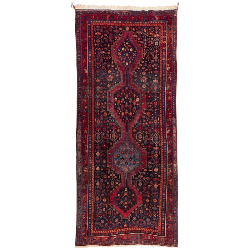 فرش قدیمی دستباف کناره طول سه متر سی پرشیا کد 102480