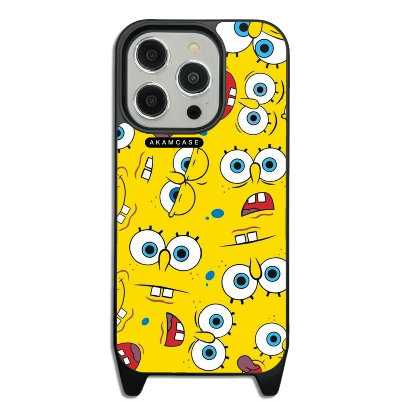 کاور آکام مدل AMC-WLA15PRO-SPONGE BOB5 مناسب برای گوشی موبایل اپل iPhone 15 Pro