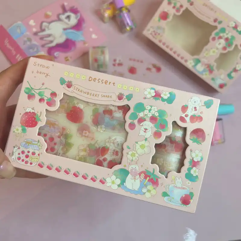 چسب نواری مدل واشی به همراه برچسب بسته 8 عددی