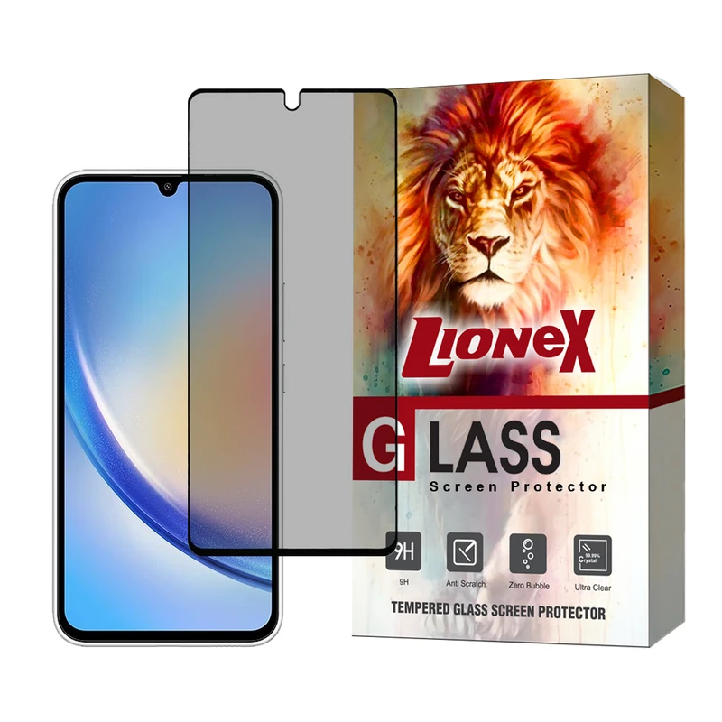 محافظ صفحه نمایش حریم شخصی لایونکس مدل PRIVFULLL مناسب برای گوشی موبایل سامسونگ Galaxy A34 5G