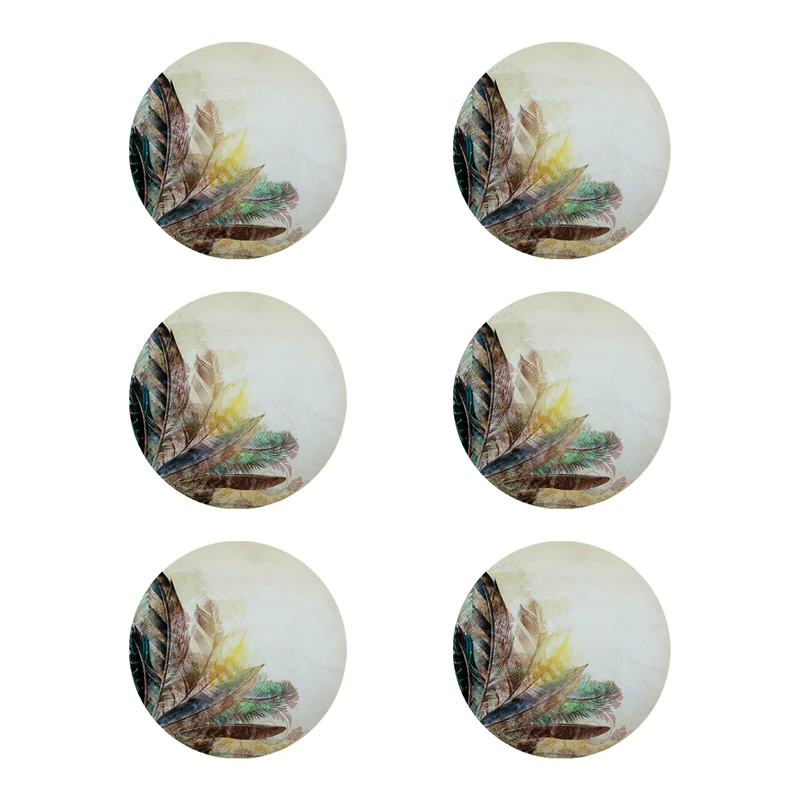 زیر لیوانی طرح پر کد 8180 بسته 6 عددی