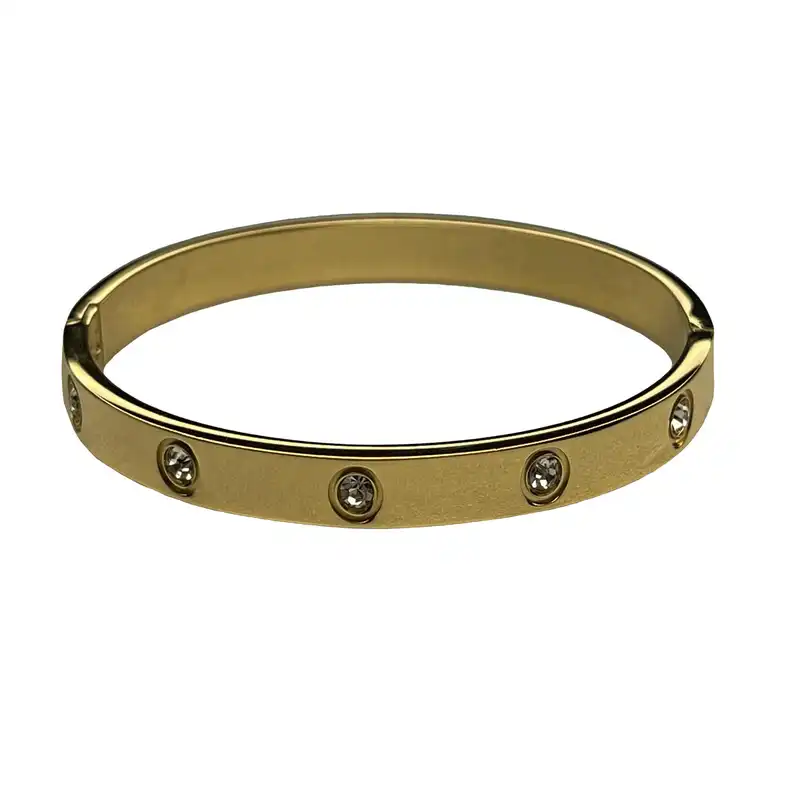 دستبند زنانه مدل استیل نگین دار