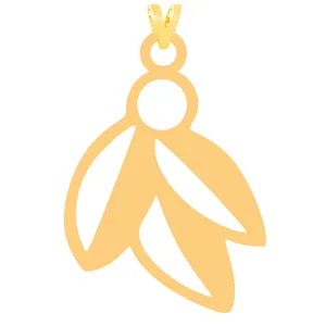 آویز گردنبند طلا 18 عیار زنانه کرابو مدل برگKr31547