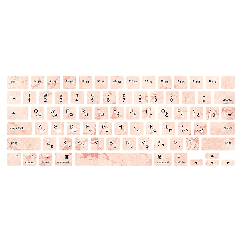 برچسب کیبورد فارسی طرح marble147 مناسب برای مک بوک ایر 13 اینچ 2022