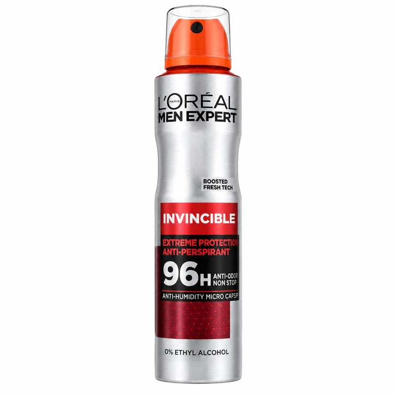 اسپری ضدتعریق مردانه لورآل مدل Invincible Extreme Protection حجم 150 میلی‌لیتر