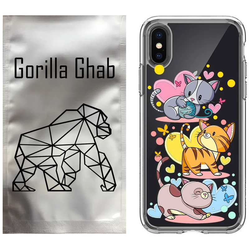 کاور گوریلا قاب مدل CLG کد 6 طرح گربه مناسب برای گوشی موبایل اپل iPhone X / XS