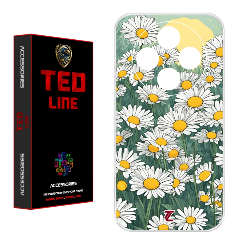کاور تدلاین طرح گل بابونه کد 1141 مناسب برای گوشی موبایل شیائومی Redmi 14C / Poco C75