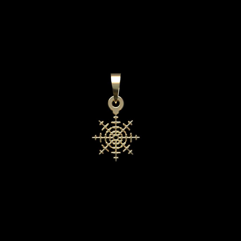 آویز گردنبند طلا 18 عیار زنانه مدوپد مدل هندسی کد PA1-14411