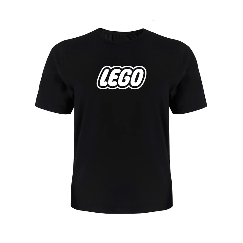 تی شرت آستین کوتاه دخترانه مدل LEGO کد P012 رنگ مشکی