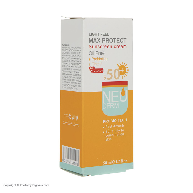 کرم ضد آفتاب رنگی نئودرم مدل Max Protect حجم 50 میلی لیتر