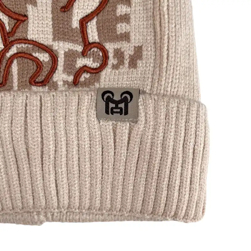 ست کلاه و شال گردن بافتنی بچگانه مدل تدی گنگ RO_191