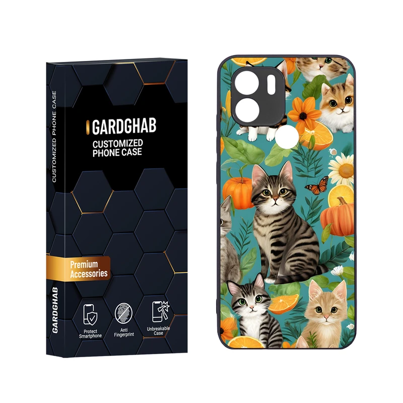 کاور گارد قاب مدل دور ژله ای هنری مناسب برای گوشی موبایل شیائومی Redmi A1 Plus / A2 Plus / Poco C50 / Poco C51