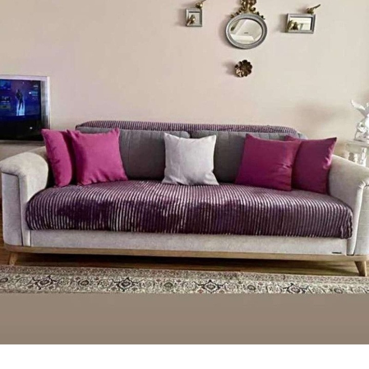 شال مبل طرح پلیسه سایز 240×220 سانتیمتر