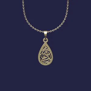 گردنبند طلا 18 عیار زنانه مدوپد مدل هندسی کد Z2-1-1055