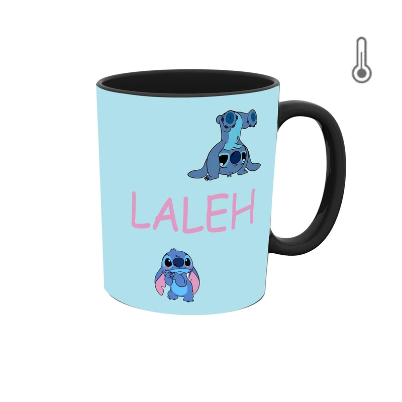 ماگ حرارتی طرح اسم لاله مدل استیچ 