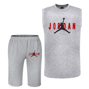 ست تاپ و شلوارک مردانه مدل  B6 رنگ طوسی