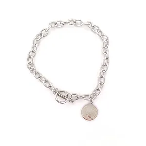 دستبند زنانه مدل تی  تک الیزابت آویز