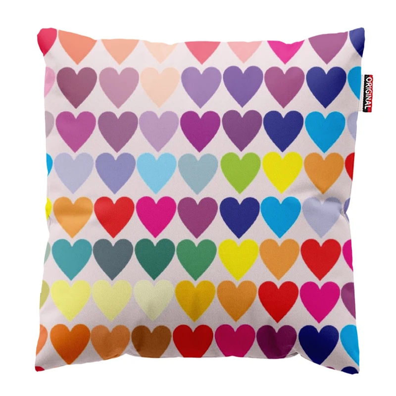  کوسن پاد آفرین طرح قلب رنگی سایز 30*30 سانتی متر کد 1143