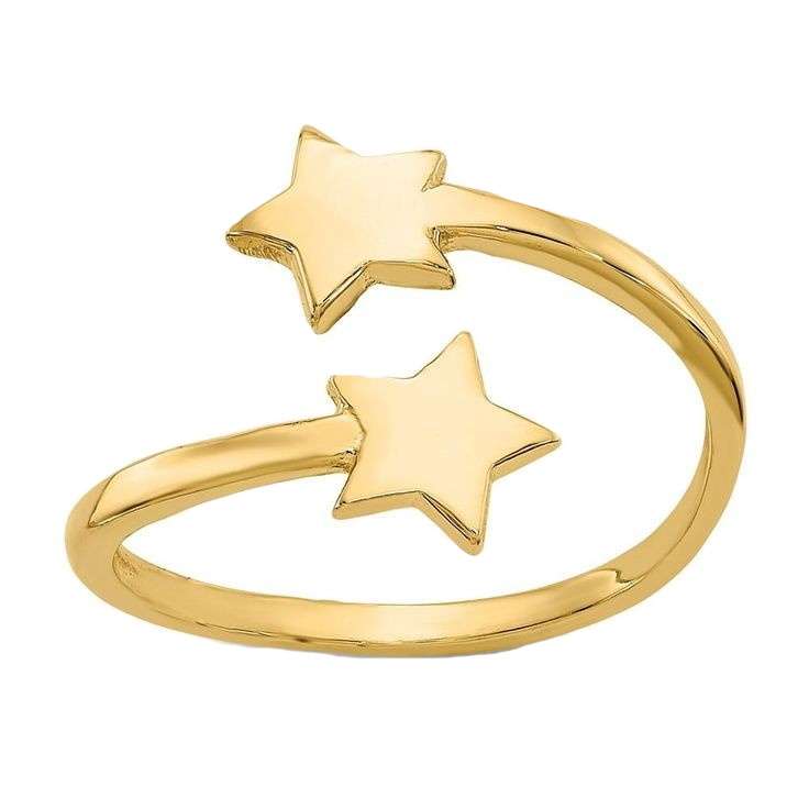  انگشتر طلا 18 عیار زنانه قیراط طرح ستاره کد GH4799