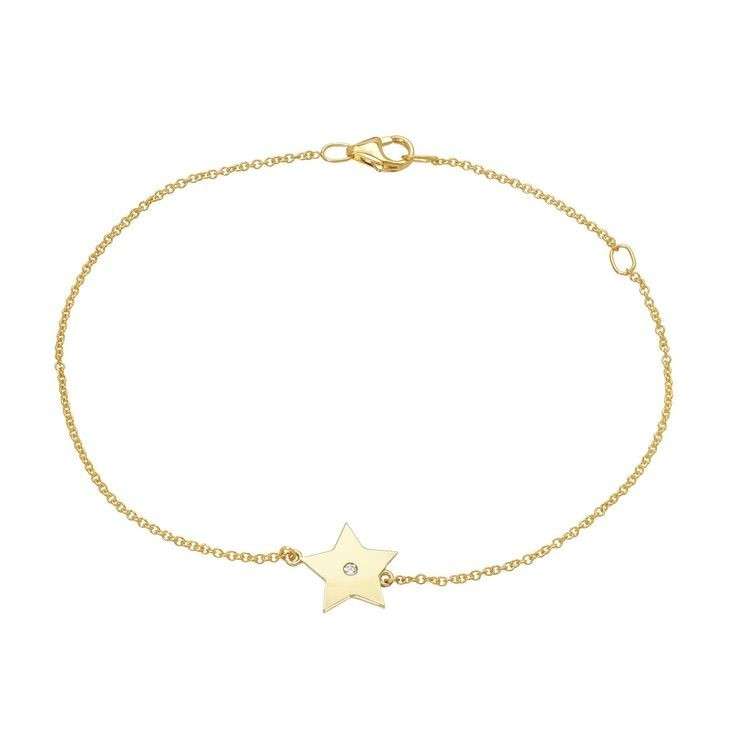 پابند طلا 18 عیار زنانه قیراط طرح ستاره کد GH5704