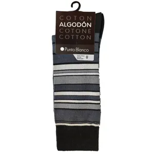 جوراب مردانه پونتو بلانکو مدل کتان آلگادون طرح دار  599-10-74725